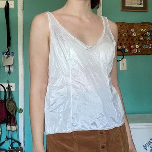 Vintage 1980s Lace Edge Camisole Tank Top